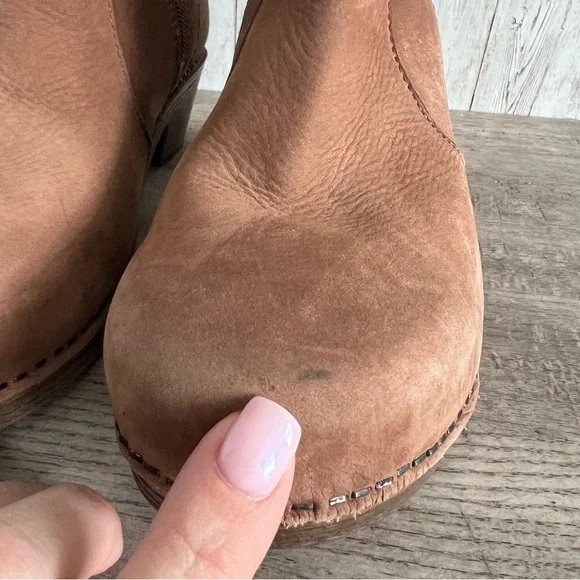 Dansko Michelle Ankle Boots Braided Ankle Strap Wedge Heel Leather 8.5-9 - Picture 4 of 7